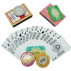 Ready to ship bar code durable soft playing custom poker cards factory stock