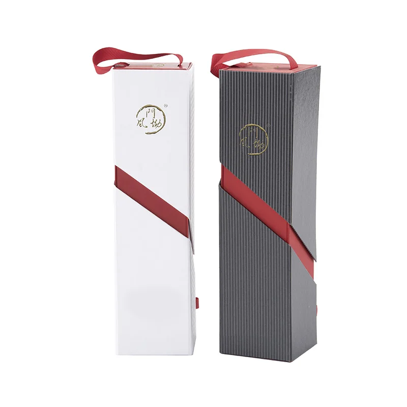 Custom Design Luxury Logo Printed Manufacturers Wine Shipping Box Recyclable Gold Foil Customized Magnetic Wine Box