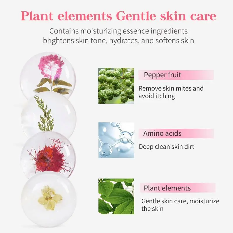 OEM ODM Manufacturer Flowers Private Label Amino Acid Handmade Deep Cleansing Soap