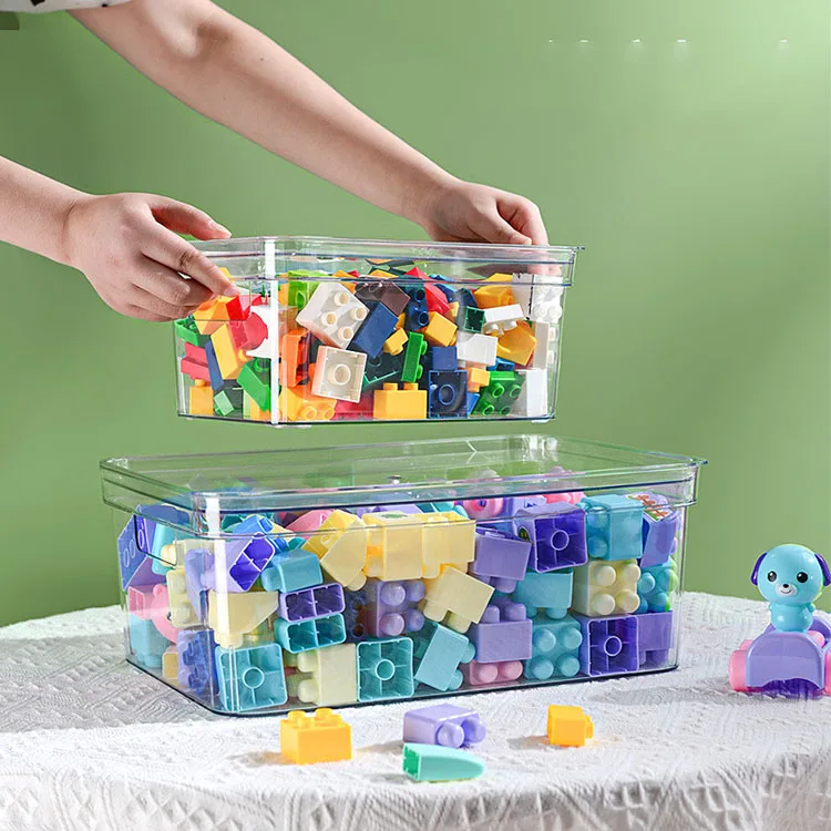 Building Blocks Tools Transparent Plastic Toy Organizer Stackable Small Parts Storage Box With Lid Bead Storage Container