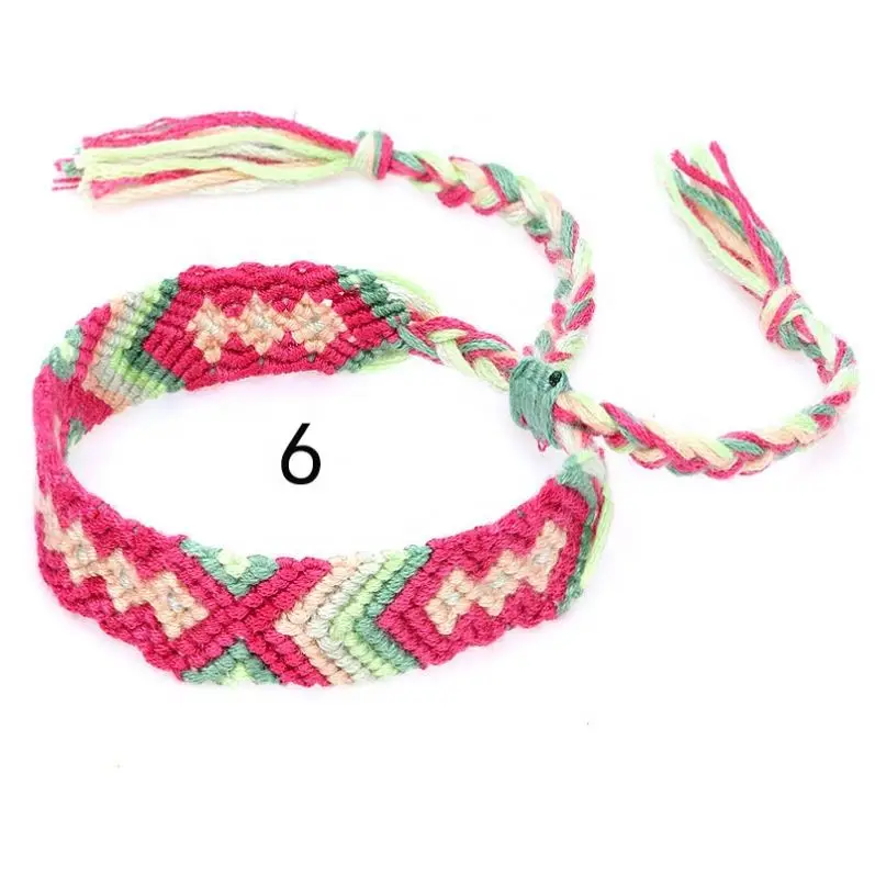 New product ideas 2023 Bohemian Weave Cotton Bracelet Brazilian Woven Rope String Beads Handmade Friendship Bracelets