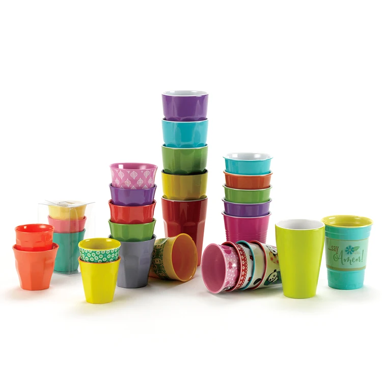 Reusable Christmas Melamine Plastic Cup With Lid