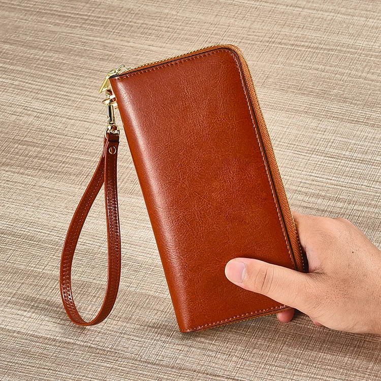 2024 New Factory Custom Carbonfiber Tassels Carbon Fiber Leather Purse Custom Money Purse