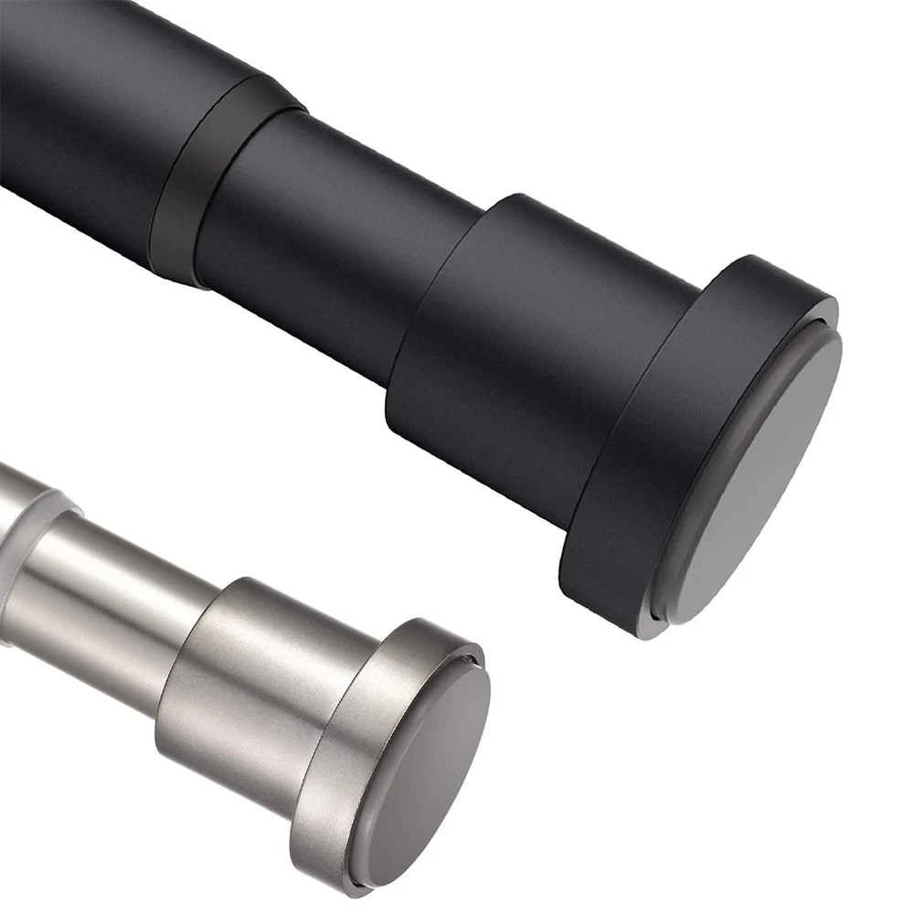 Curved Shower Curtain Rod Adjustable Shower Rod 42 to 72 Inches Rustproof Stainless Steel Curtain Rod for Bathroom Fitting Room