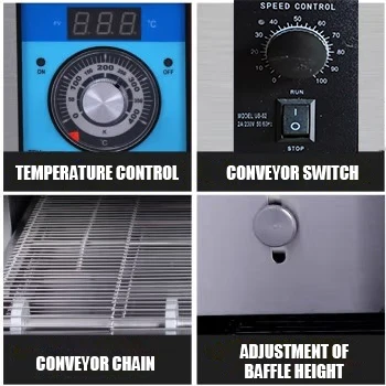 Furuichen Commercial 15.75Inch Electric Conveyor Pizza Oven Industrial Oven Price Bakery Equipment