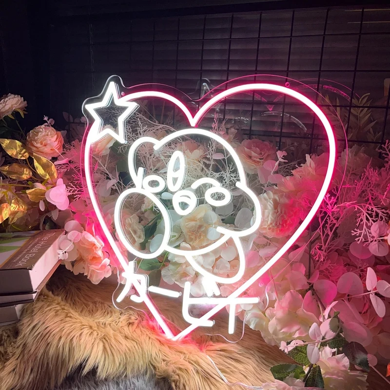 LED family wedding decoration heart-shaped neon sign party party neon sign decoration