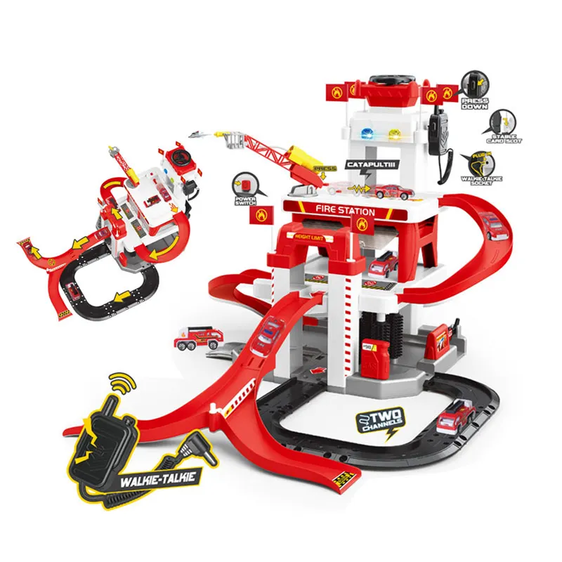 EPT Hot Selling Transformable Fire station Series Toy For Children Kids Birthday Gift