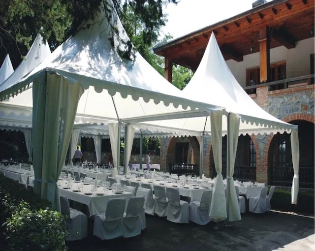 High Quality Outdoor White Canvas Gazebo Pagoda Tent For Wedding Party Aluminum alloy frame