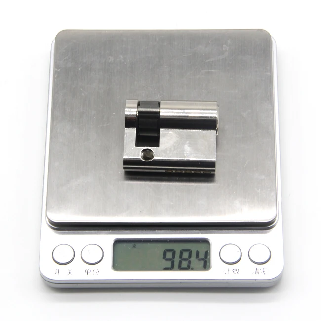 40mm bathroom half euro single open brass door lock cylinder with computer key