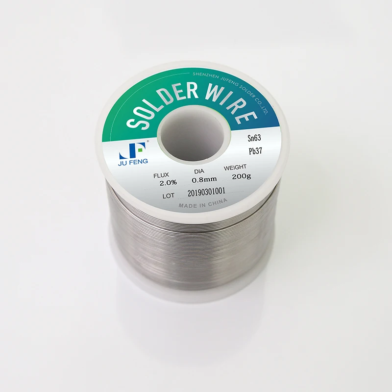 200g/roll 0.8mm diameter Sn63Pb37 63-37 tin leaded solder wire with rosin 2% flux for PCB electrical Soldering Tools