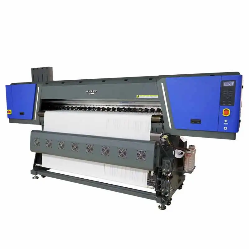 Audley auto air winding 8 I3200 head 1800mm large format used digital textile rotary screen clothes printer printing machine