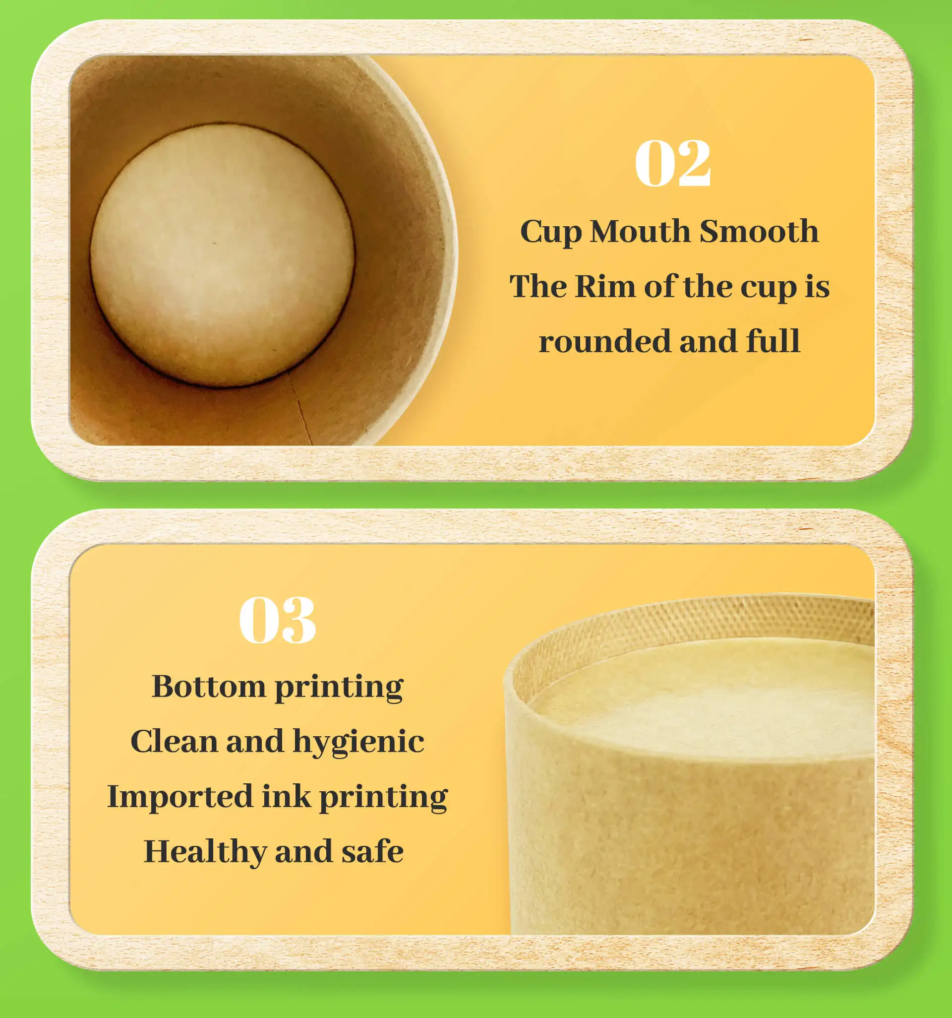 Eco Friendly Disposable Microwave Brown Thickening Round Tube Hot Soup Noodle Storage Paper Bowl Soup Cup With Lid  