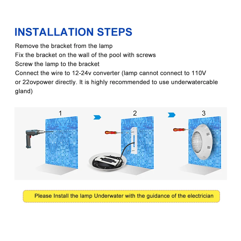 Big Power High Brightness Waterproof IP68 18W 24W 36W Inground Led Underwater Swimming Pool Lights