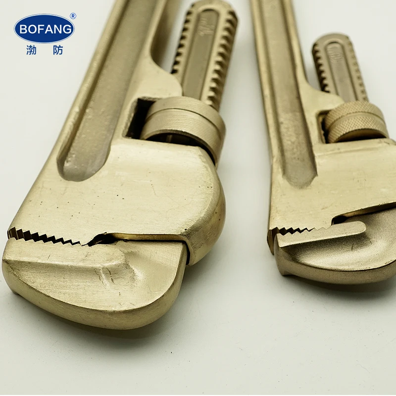 Explosion proof hand tools American pipe Wrench aluminum bronze oil gas station fire protection non sparking tools