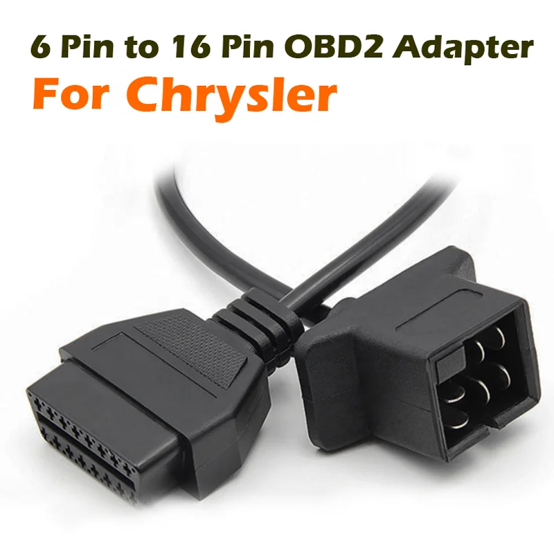 Оптовая продажа партиями по 6 pin до 16 Pin OBD2 контактный разъем диагностический сканер кабель с адаптером для Chrysler