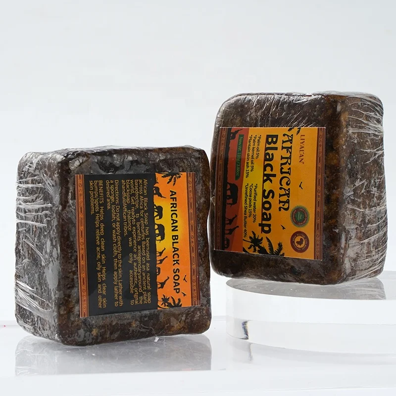 Wholesale private label 100% hand made natural organic ghana raw african black soap