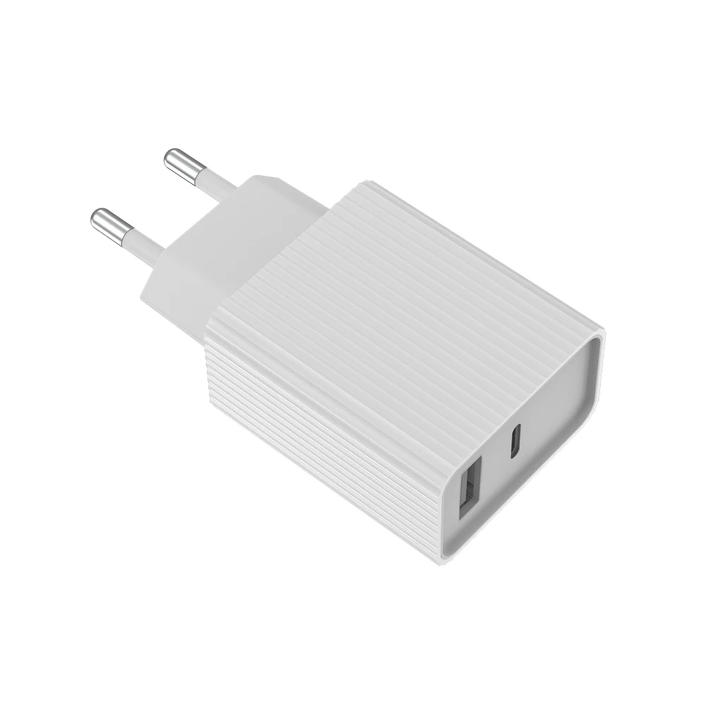 
New Wholesale On Stock PD 20w Super Charge Dual Port USB Wall Charger Type c Fast Charging QC 3.0 USB C PD Charger Adapter 