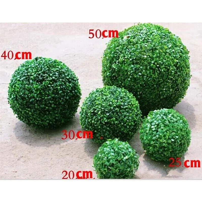 Artificial boxwood ball/trees landscaping artificial grass for Green grass garden ornaments