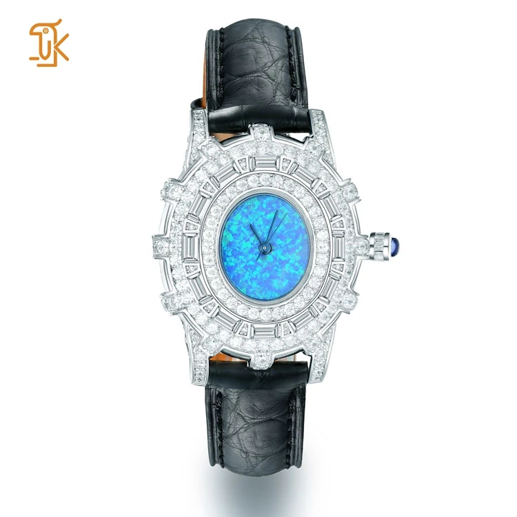SANYIN Luxury Women Mechanical Watch Factory Custom Design Fashion Black Leather Diamond White Lady Watches Automatic Mechanical