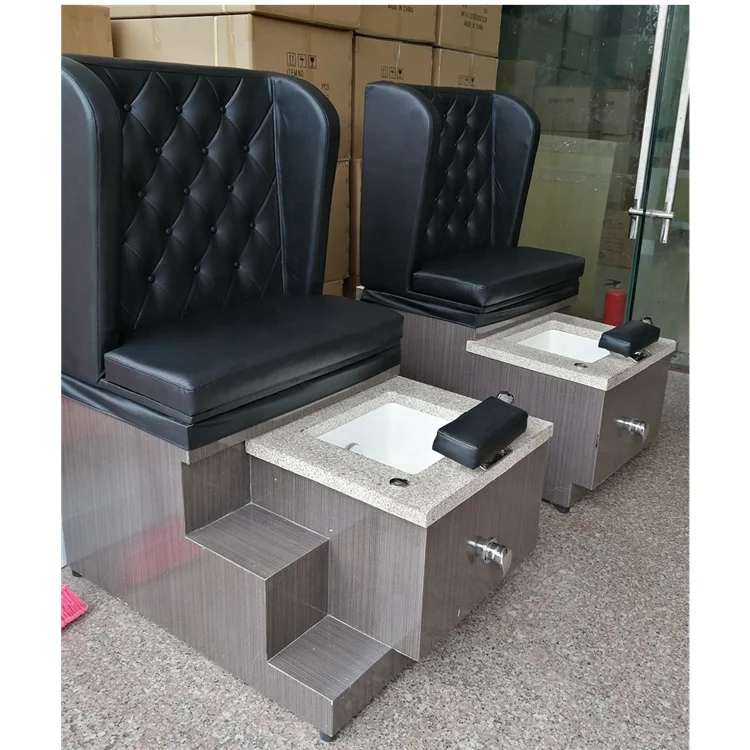 
Whirlpool spa pedicure chair spa tech 2 people marble surface footsie bath pedicure chair 