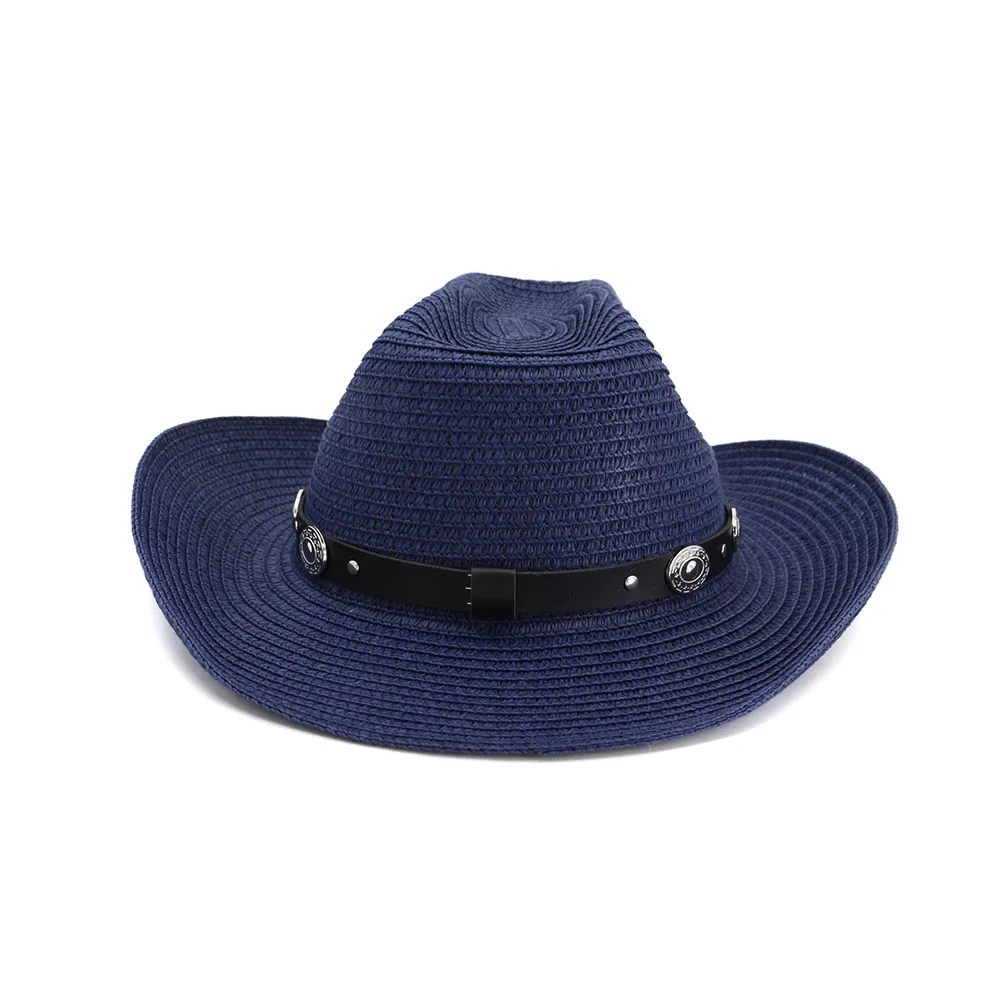 Fashion Cheap Wholesale Panana Straw Cowboy Hat for Men Beach Sun Hat