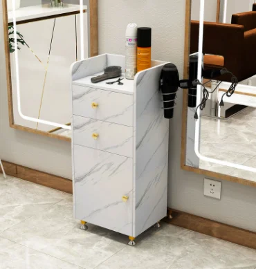Stainless steel barber shop tool table hair salon special shelf barber shop tool cabinet barber cabinet trolley