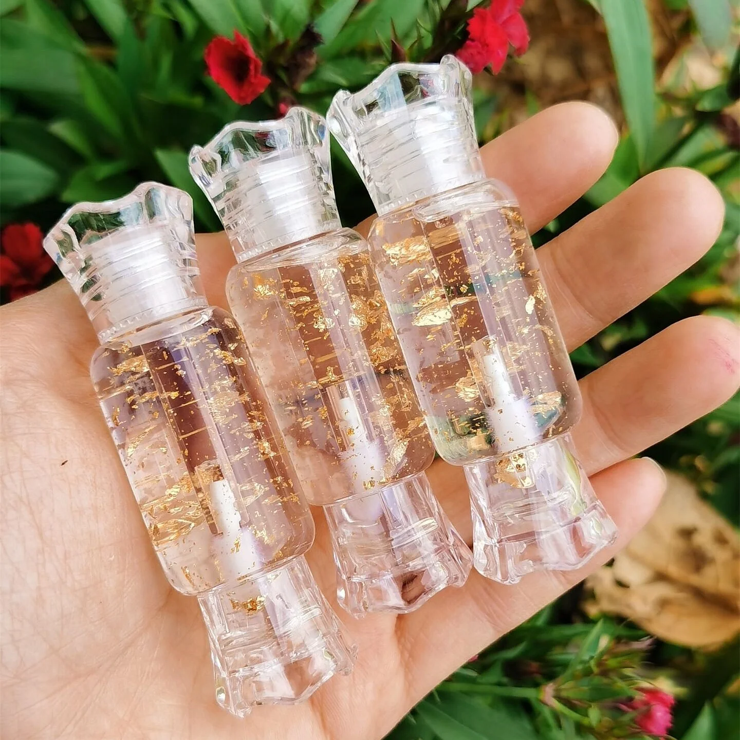 High Quality Custom Vegan Clear Plumping Lip Gloss Private Label Base Glitter Flower Fruit Lipgloss Liquid Lipstick