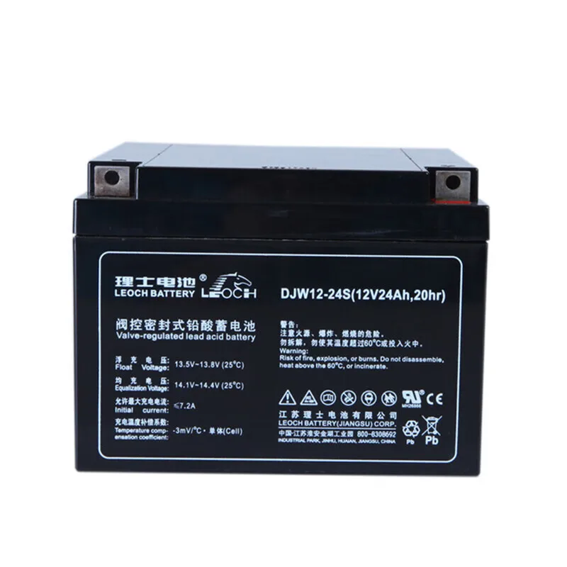LEOCH DJW12-24S Battery Valve-regulated Lead-acid Battery 12V24AH Suitable for Uninterruptible Power Supply EPS Power Supply