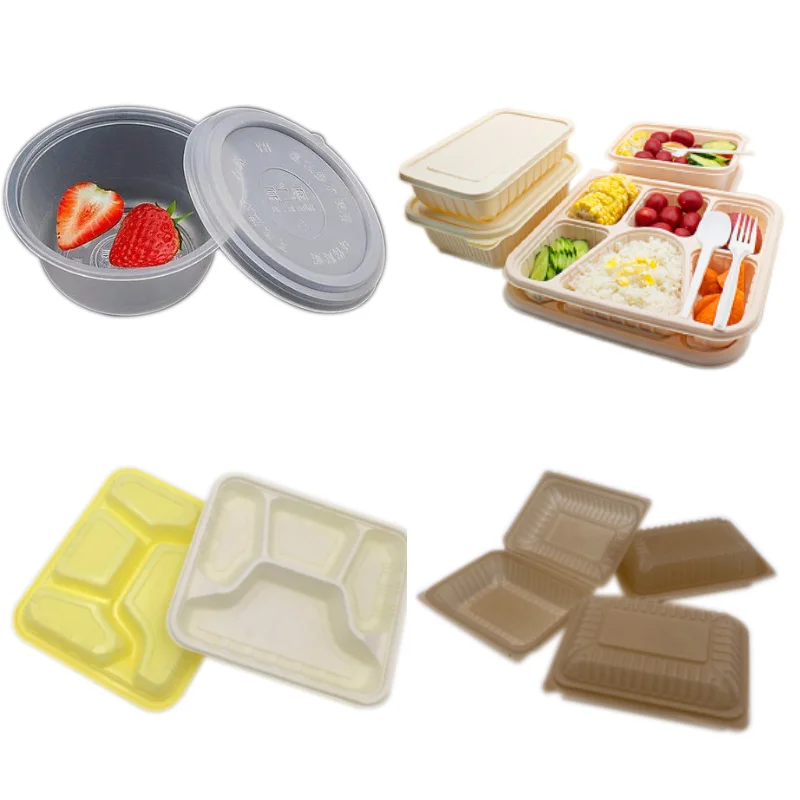 PP PLA vacuum forming lunch box food container corn starch  biodegradable box machine biodegradable lunch box machine