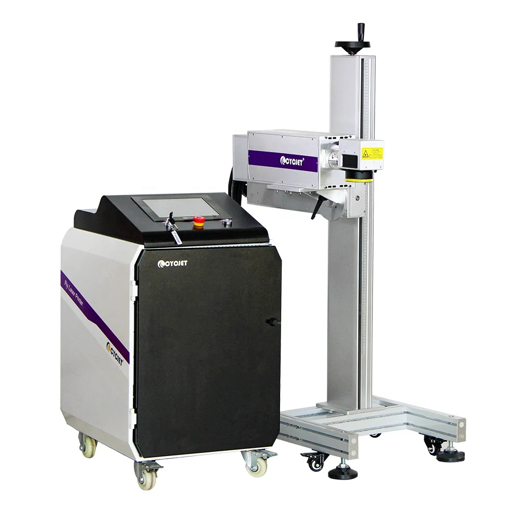 Industrial Flying Uv Laser Coder Machine 3w/5w For Plastic Paper Box Logo laser marking machines