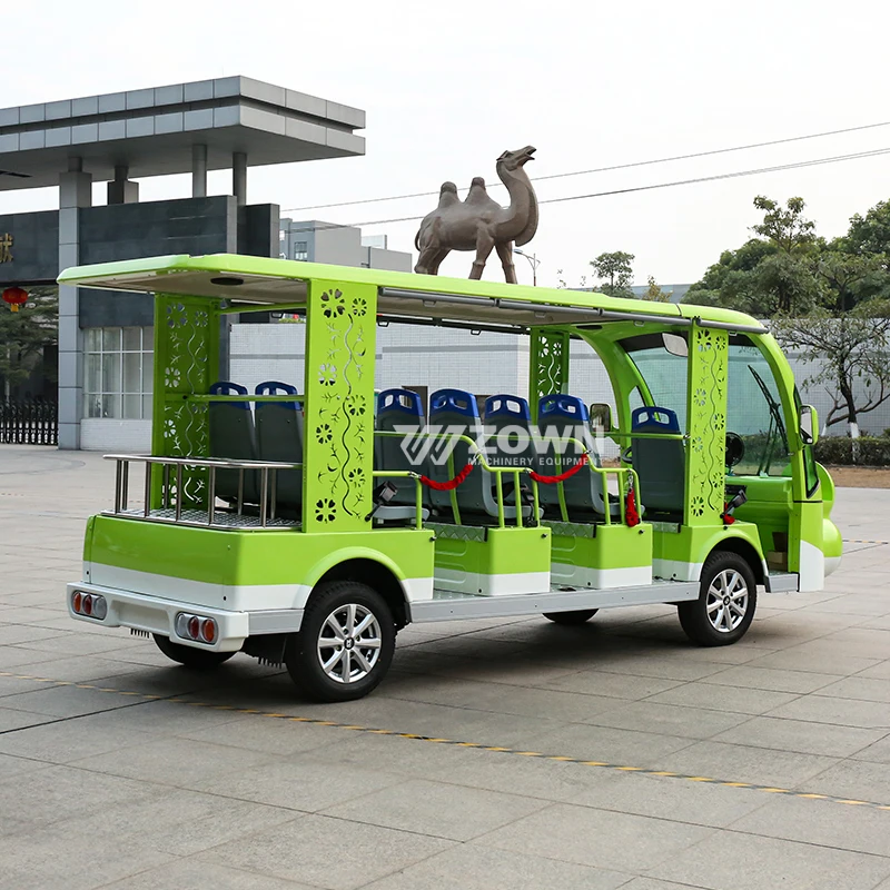 Little Frog Cartoon Bus 17 Seater City Center Playground Tourist Sightseeing Bus for Adult and Kids with Motor