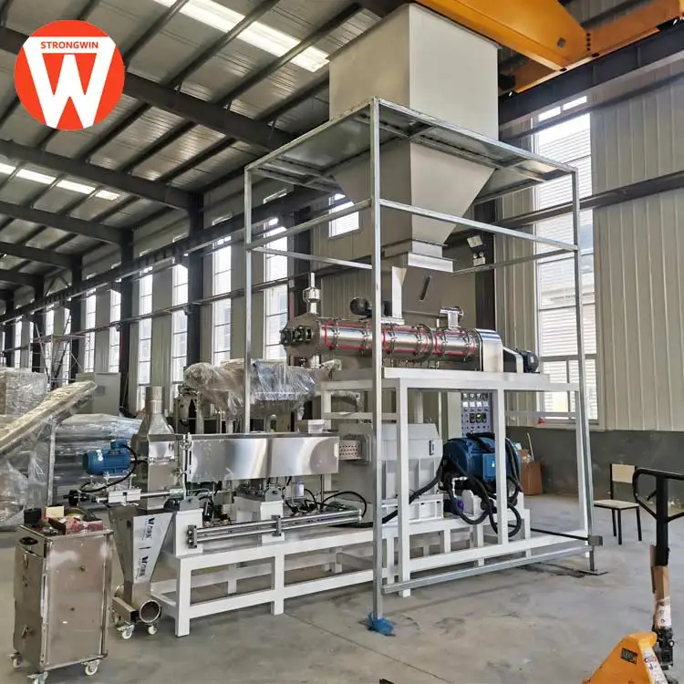 Best selling automatic floating fish prawn feed making machinery extruded fish feed