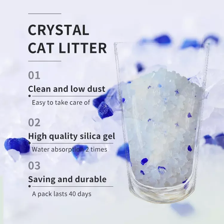 China lonkeen Supply Highly Absorbent Micro Crystals ARENA PARA GATOS Non Clumping Silica Gel Cat Litter sand