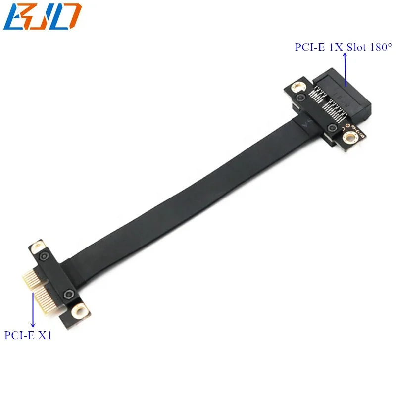  PCI-E PCIe 3 0 1X к X1 адаптер гибкий Удлинительный кабель 180 градусов 10 см 20 30 40 50 60 80