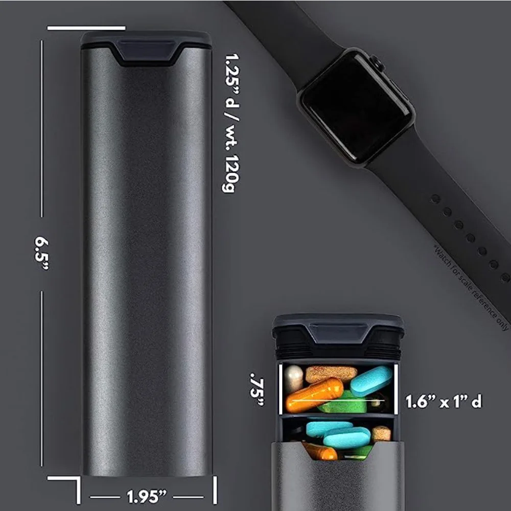 Fashion Portable Medicine Box 7 Day Pill Case Metal Pill Box With Delicate Appearance