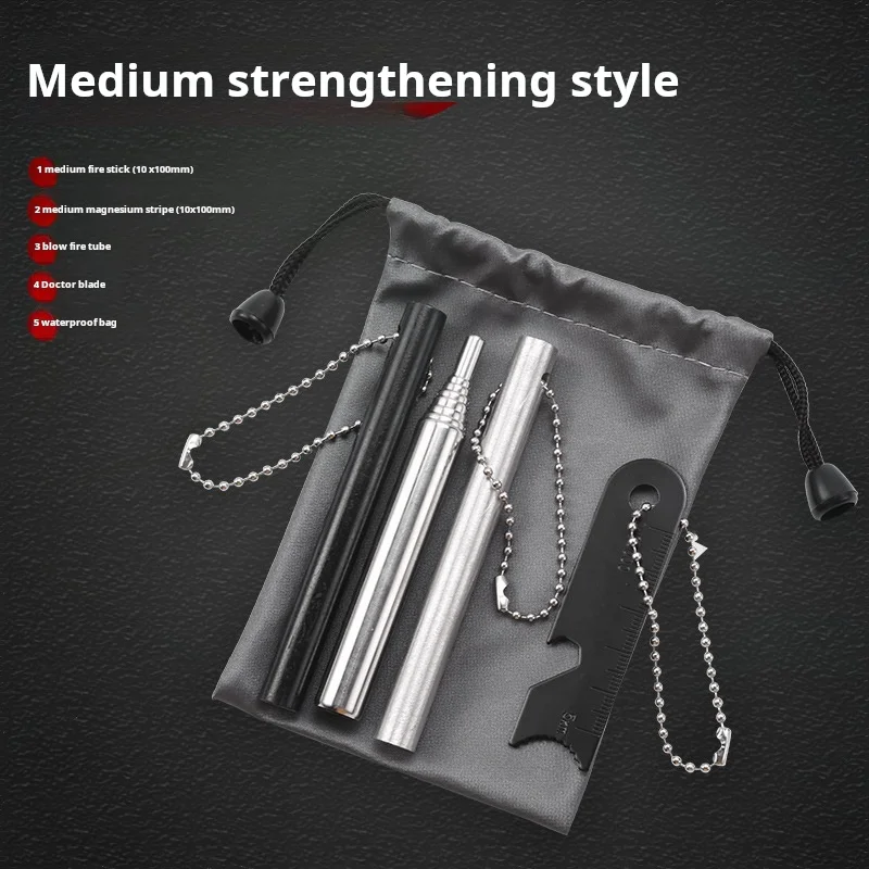 Camping Hunting Survival Fire Starter Kit Gear Outdoor Emergency Tools Lighter Sticks Magnesium Rod Flint Fire Starter Equipment
