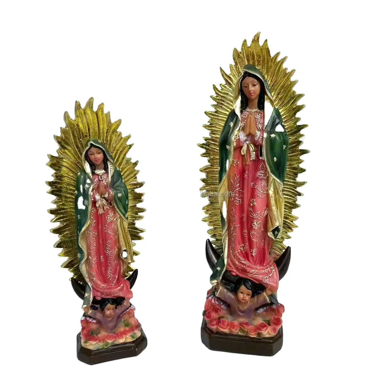 Resin Virgin Mary Figurine Religious Statue Church Crafts Christian Gifts Furnishing Sculpture Home Decor
