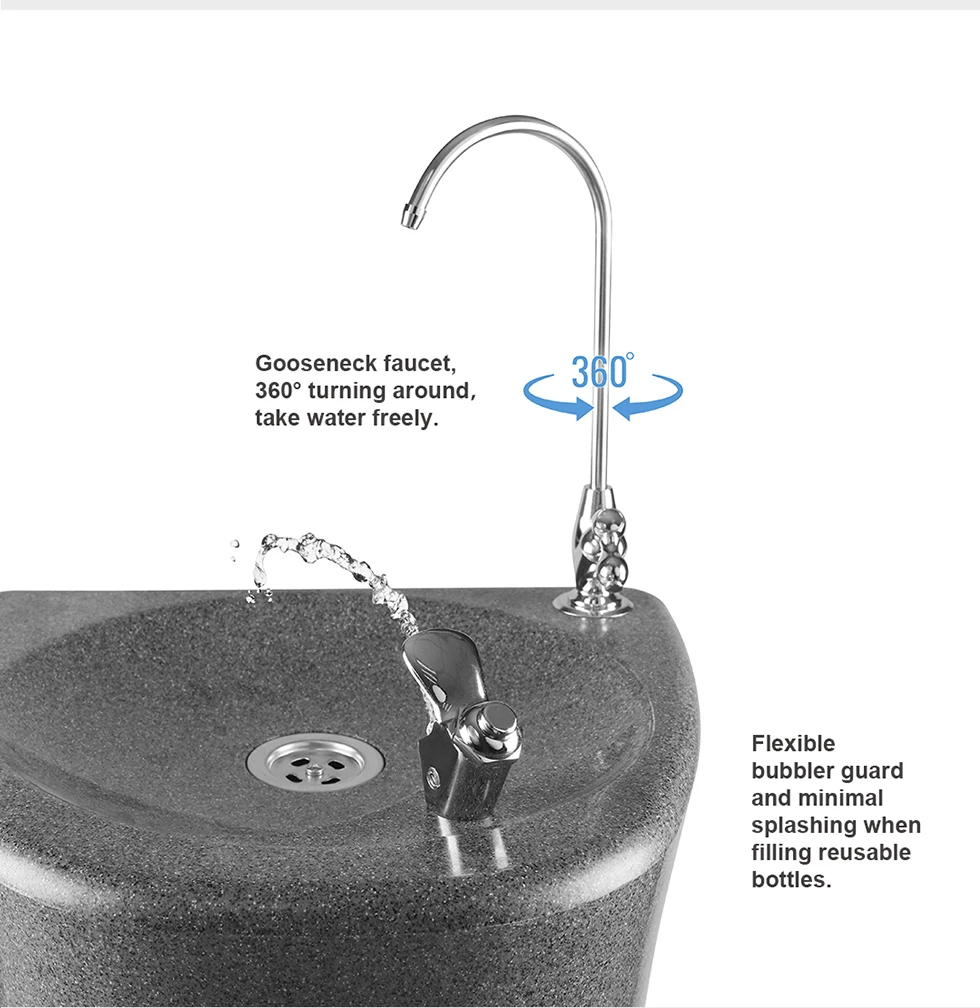 Customized NOWTECH Public HDPE Purifier Water Drinking Fountain With Water Cooler for restaurant