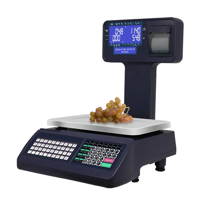 6/15kg/30kg Weighing Scales Barcode Scale Cash Register Scale POS Systems with Printers
