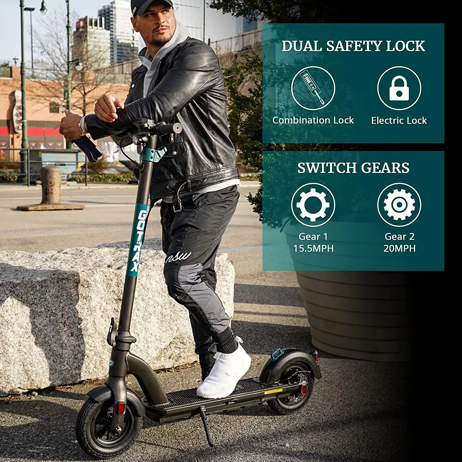 Gotrax 2022 New Design  Free Shipping All Terrain Smart 48V 1000w Adult E Scooter Electric Scooter