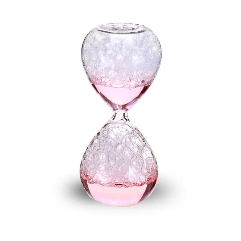 House Decoration Color Liquid Bubble Puff Hourglass Timer