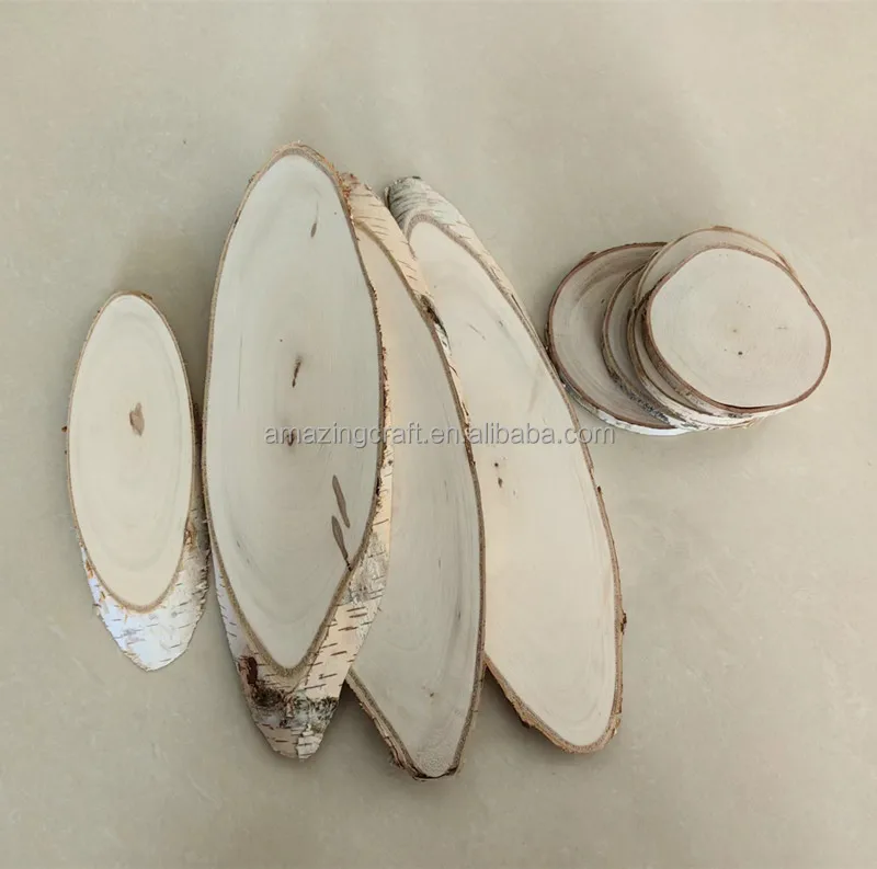 Wholesale Birch Basswood Log Slices Discs Tree Slab Ornament Sanded Smoothly Premium Quality