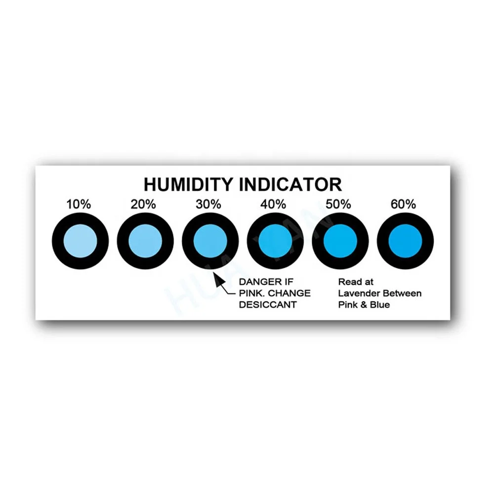 
6dots Cobalt dichloride free Humidity Indicator Card for using in IC and PCB 