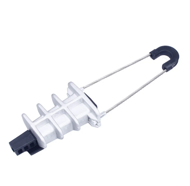 FTTH 8-Figured Wedge Anchoring Clamp Tension Clamp Dead End for Fiber Optic Drop Cable Guy Grip Power Line Accessories