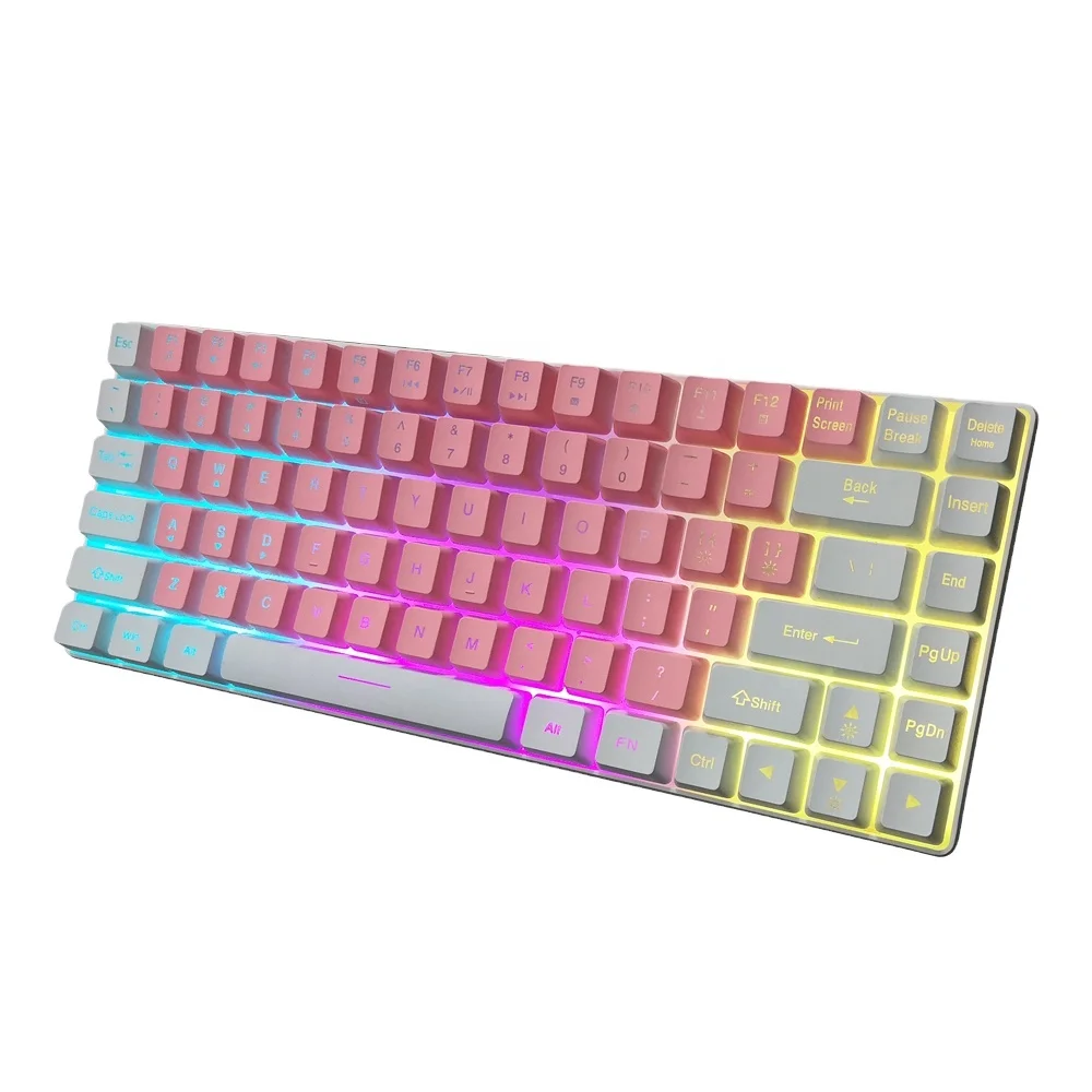 China Factory OEM ODM Customized TYPE C Rechargeable RGB Gaming Wireless Keyboard