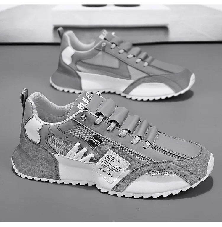 2024 Summer/Winter/Spring Skateboarding Shoes Breathable Lace-Up Flat Mesh Casual Sneakers PVC Insole-Hot Walking Style on Sale