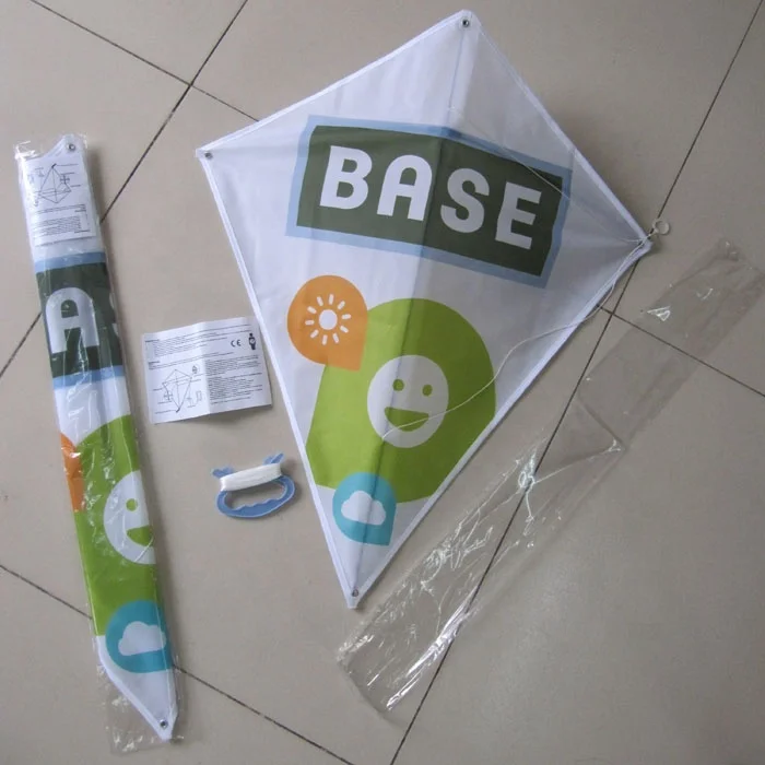 Wholesale chinese custom easy flying promotion  advertising kite with logo from kite factory