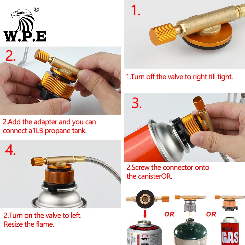 W.P.E 3500-4000W Portable outdoor titanium camping hiking survival pocket for barbecue picnic cooking gas stove
