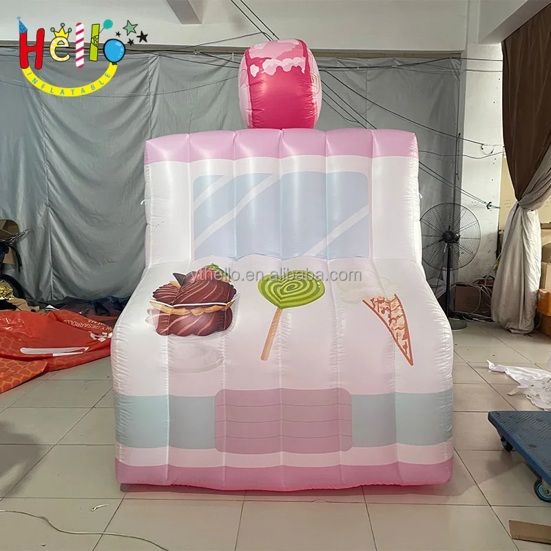 Hot sale inflatable ice cream car, inflatable ice cream booth for sale