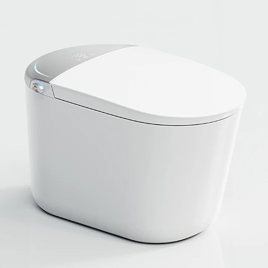 New Design Simple Egg Shape Floor Mounted Intelligent Sanitary Ware Water Closet Bathroom Ceramic Automatic Smart Toilet